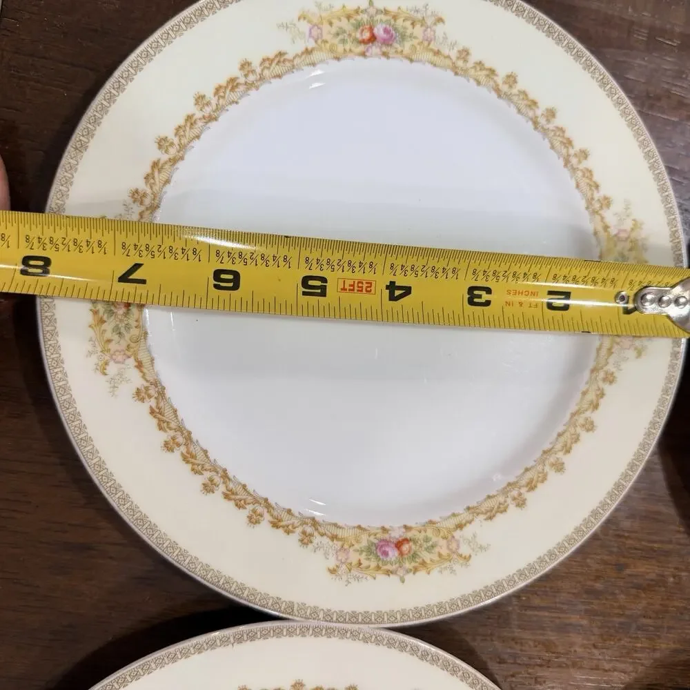 Vintage Meito China Salad Plate Made In Japan Set Of 4 - 8 Inches Diameter